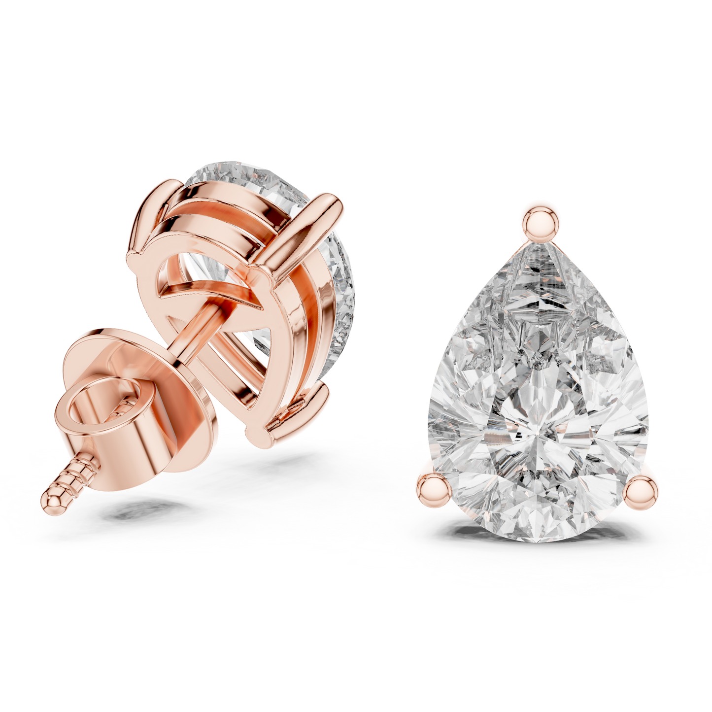 pear cluster diamond earrings