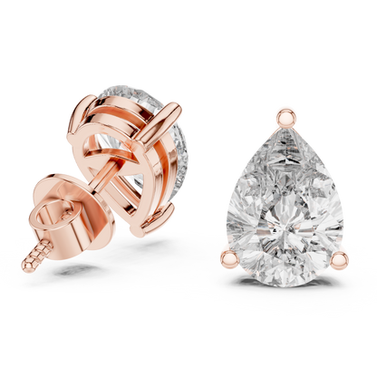 Pear Cluster Diamond Earrings