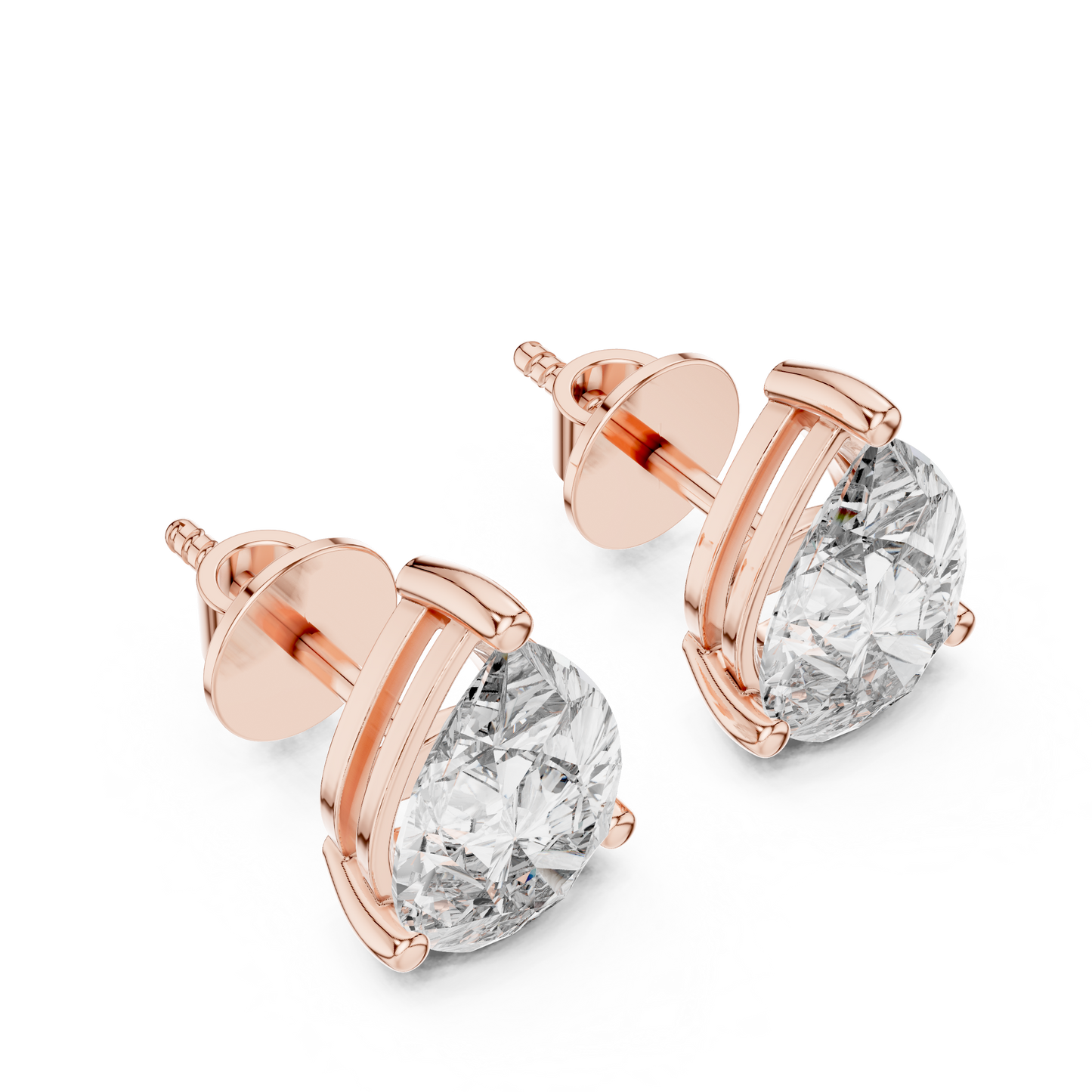 pear cluster diamond earrings