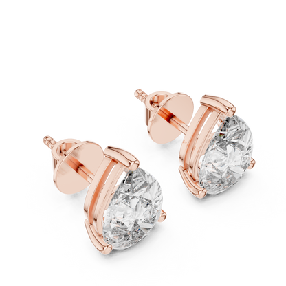 Pear Cluster Diamond Earrings