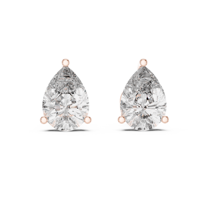 Pear Cluster Diamond Earrings