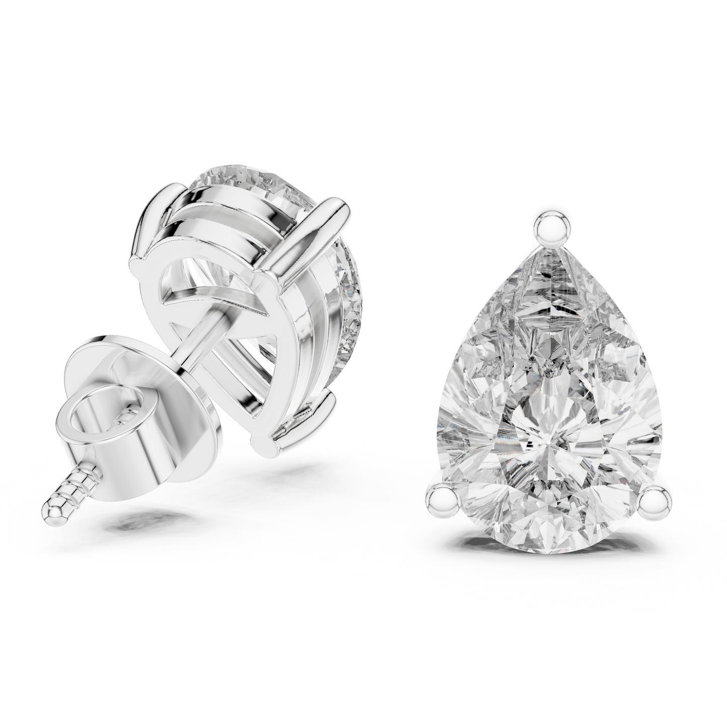 pear cluster diamond earrings
