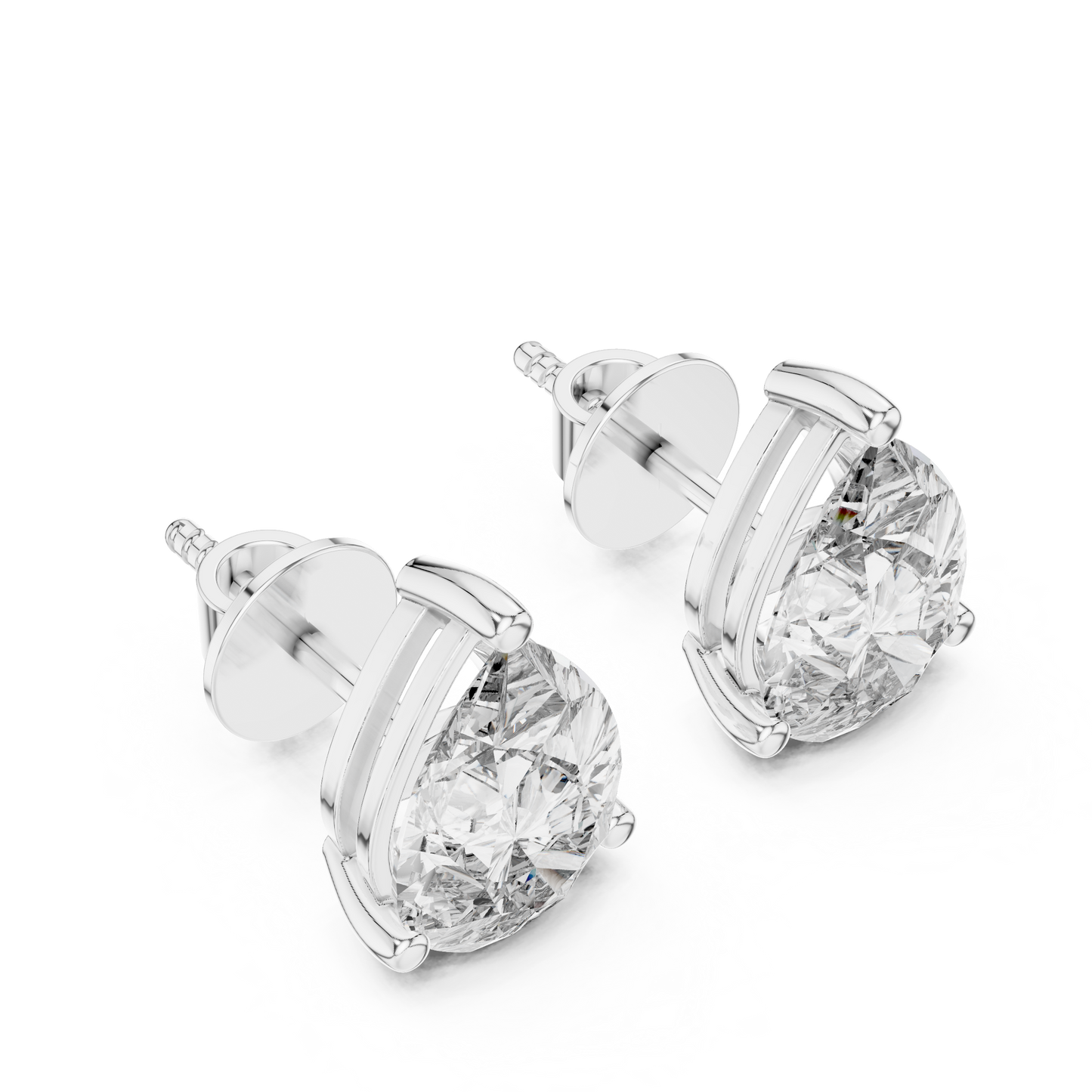 pear cluster diamond earrings
