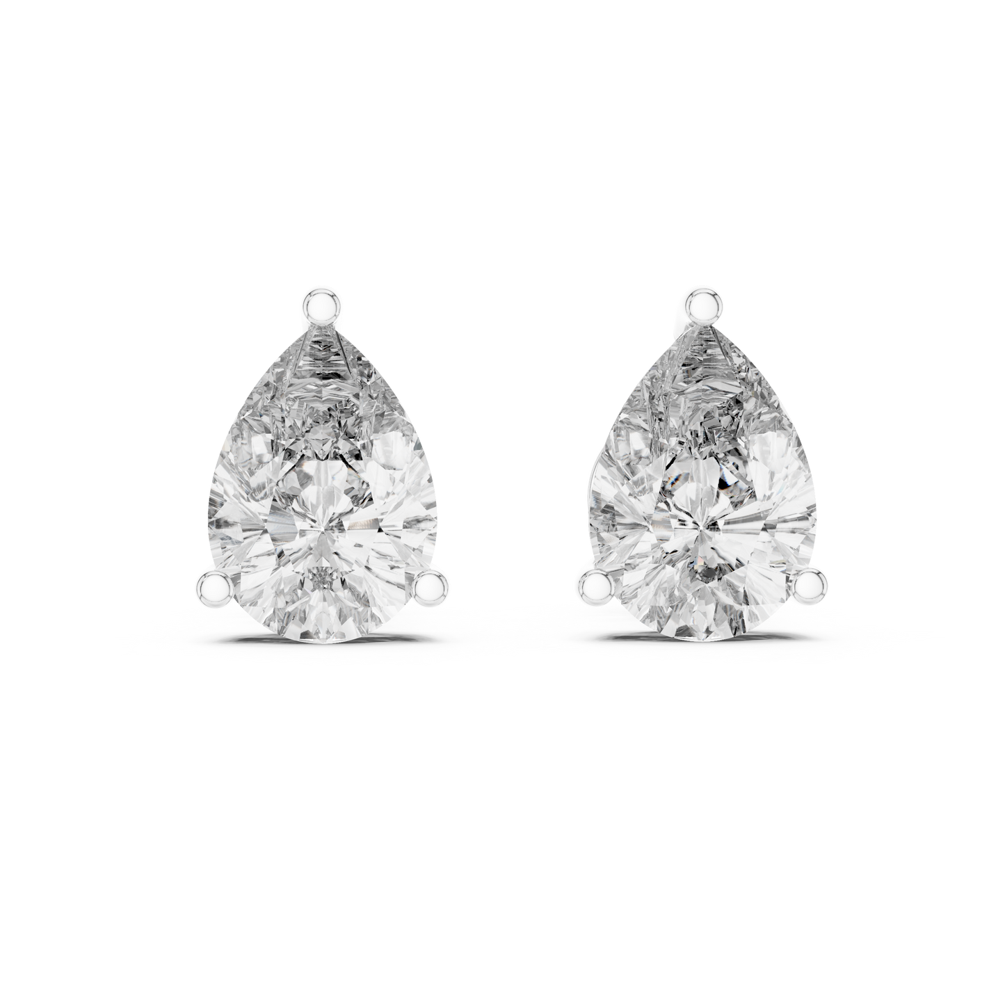 pear cluster diamond earrings
