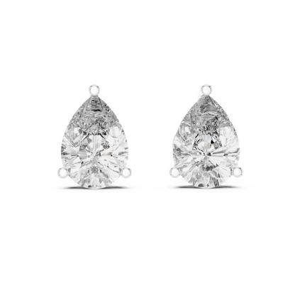 Pear Cluster Diamond Earrings
