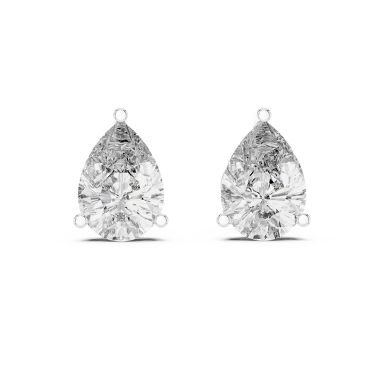Pear Cluster Diamond Earrings