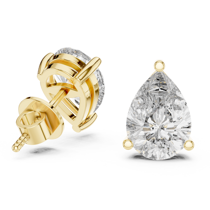 Pear Cluster Diamond Earrings