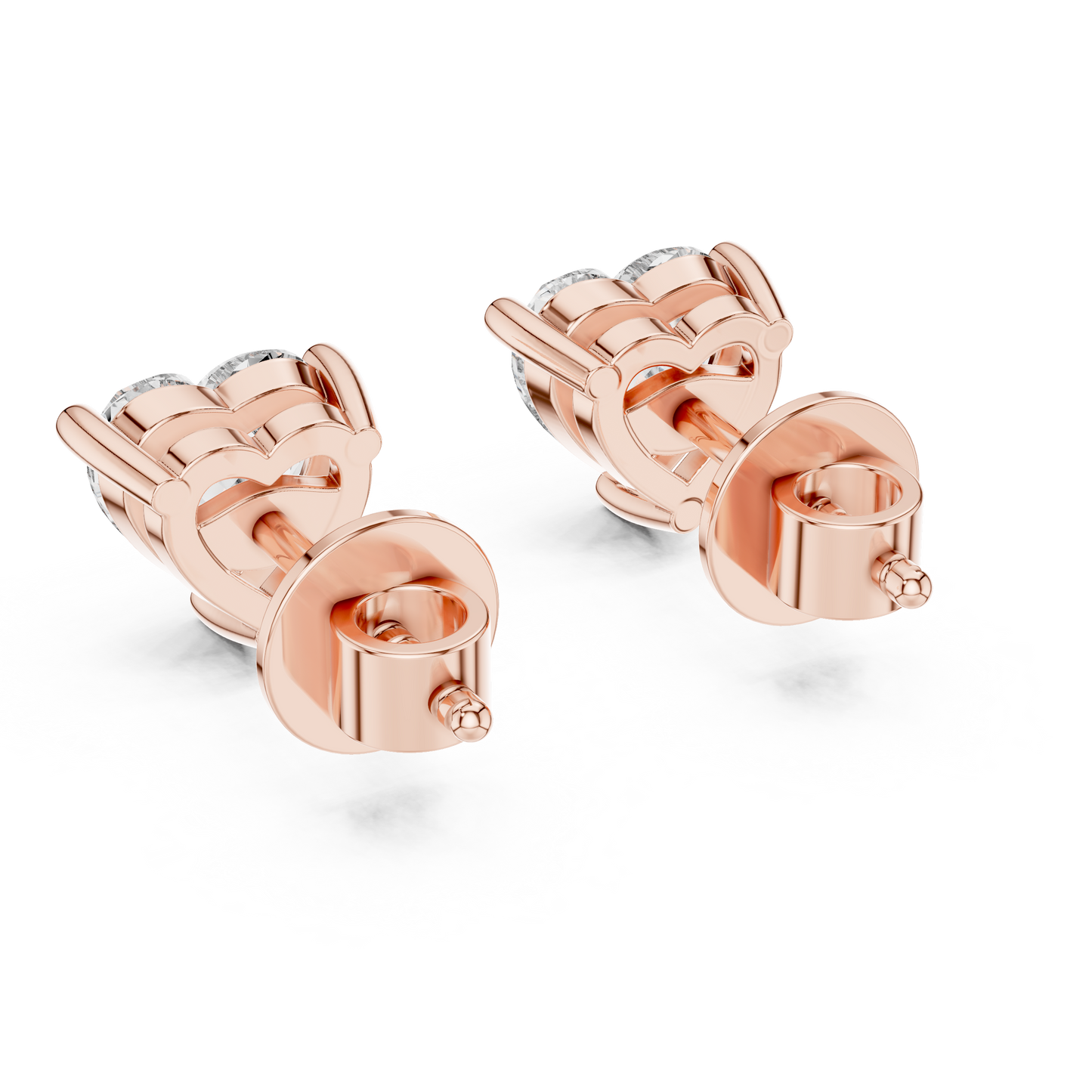 geometric diamond earrings