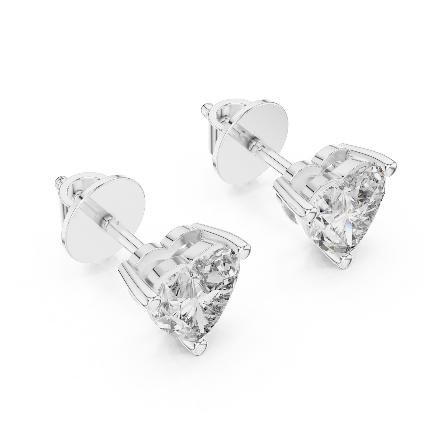 geometric diamond earrings