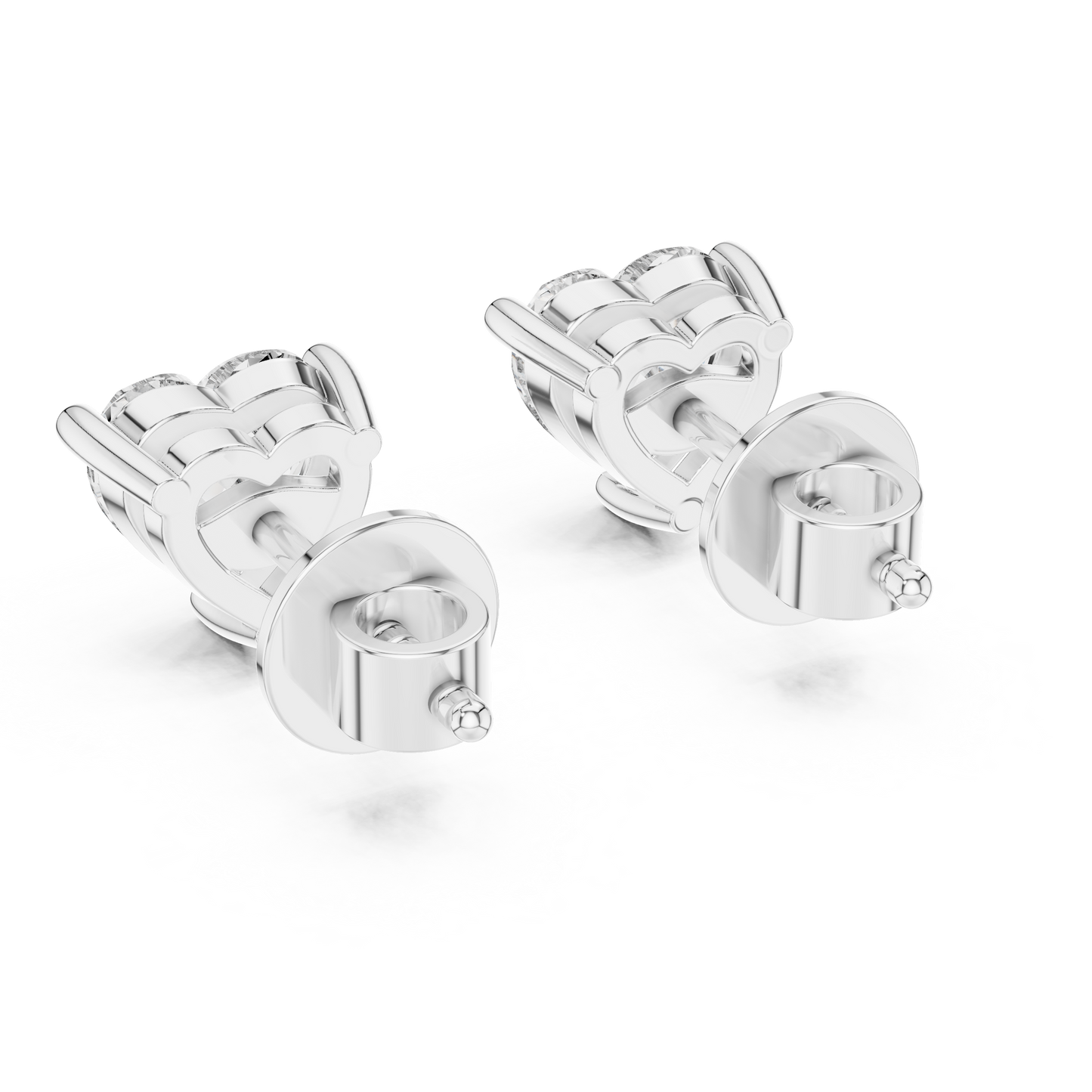 geometric diamond earrings