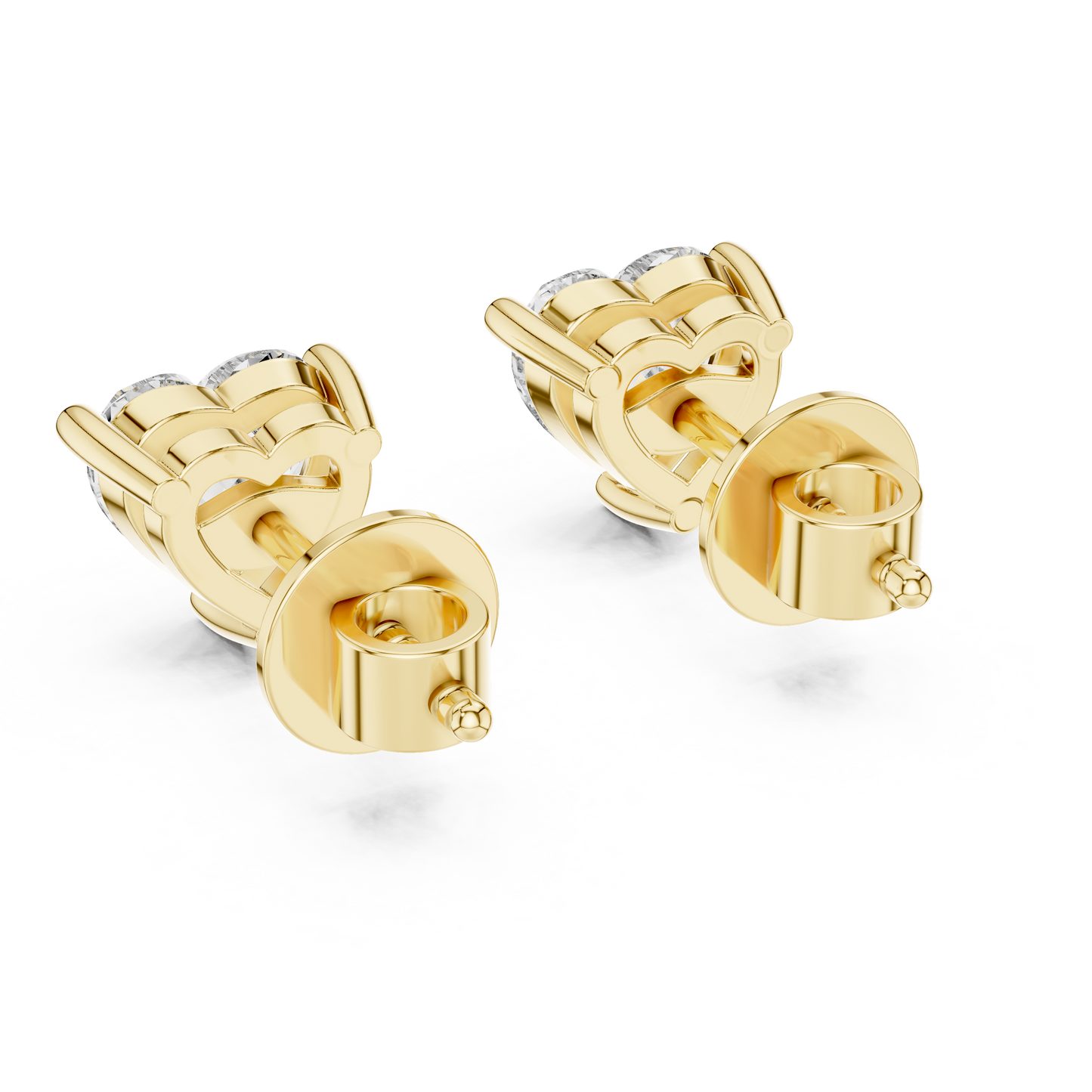 geometric diamond earrings