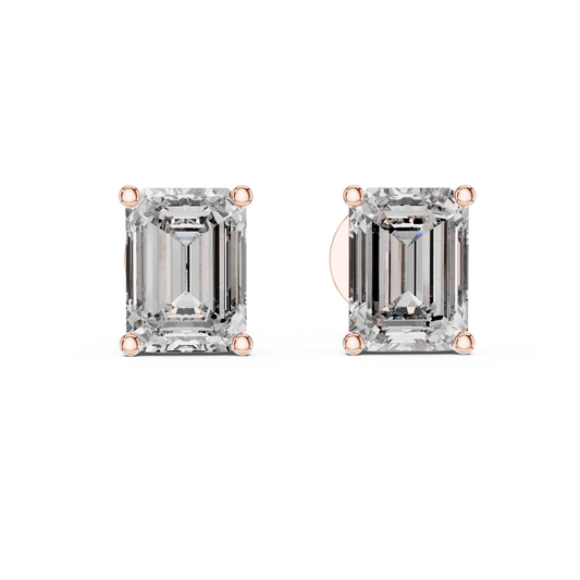 Emerald Halo Diamond Earrings
