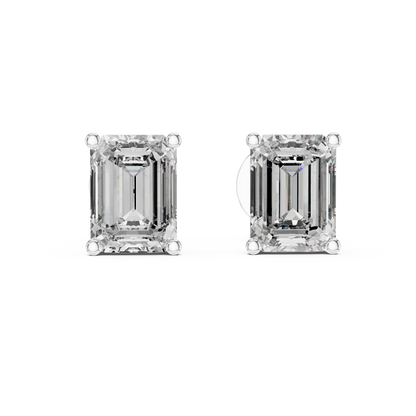 Emerald Halo Diamond Earrings