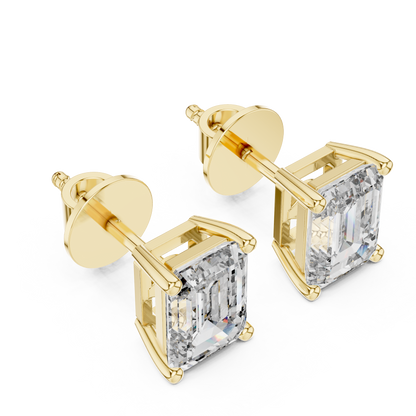 Emerald Halo Diamond Earrings