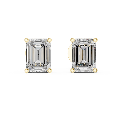 Emerald Halo Diamond Earrings