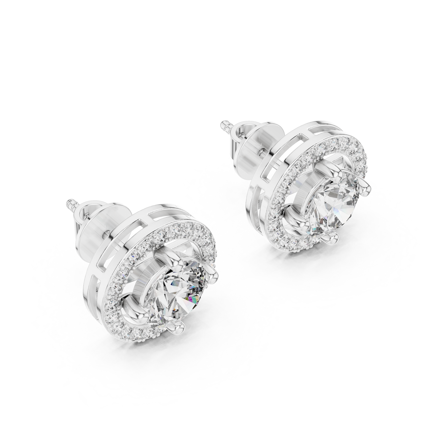 princess diamond earrings