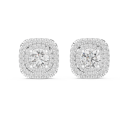 Cushion Shape Diamond Earrings