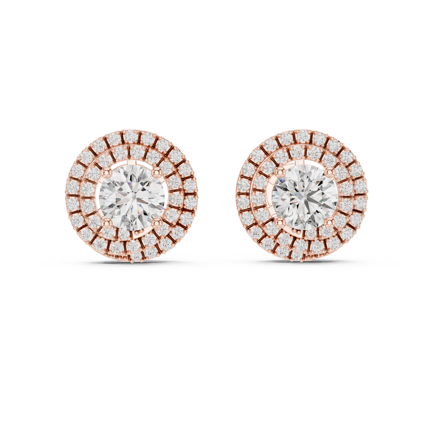 double halo diamond earrings