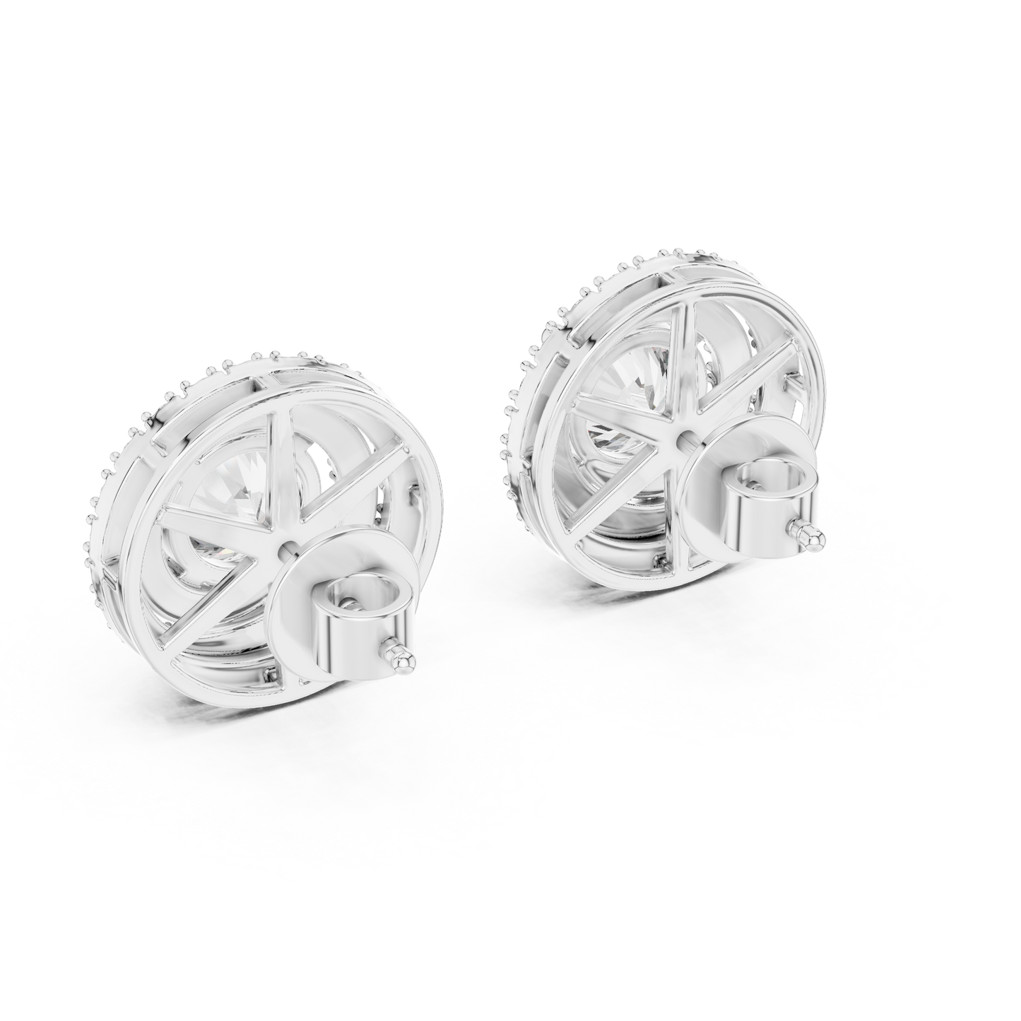 double halo diamond earrings