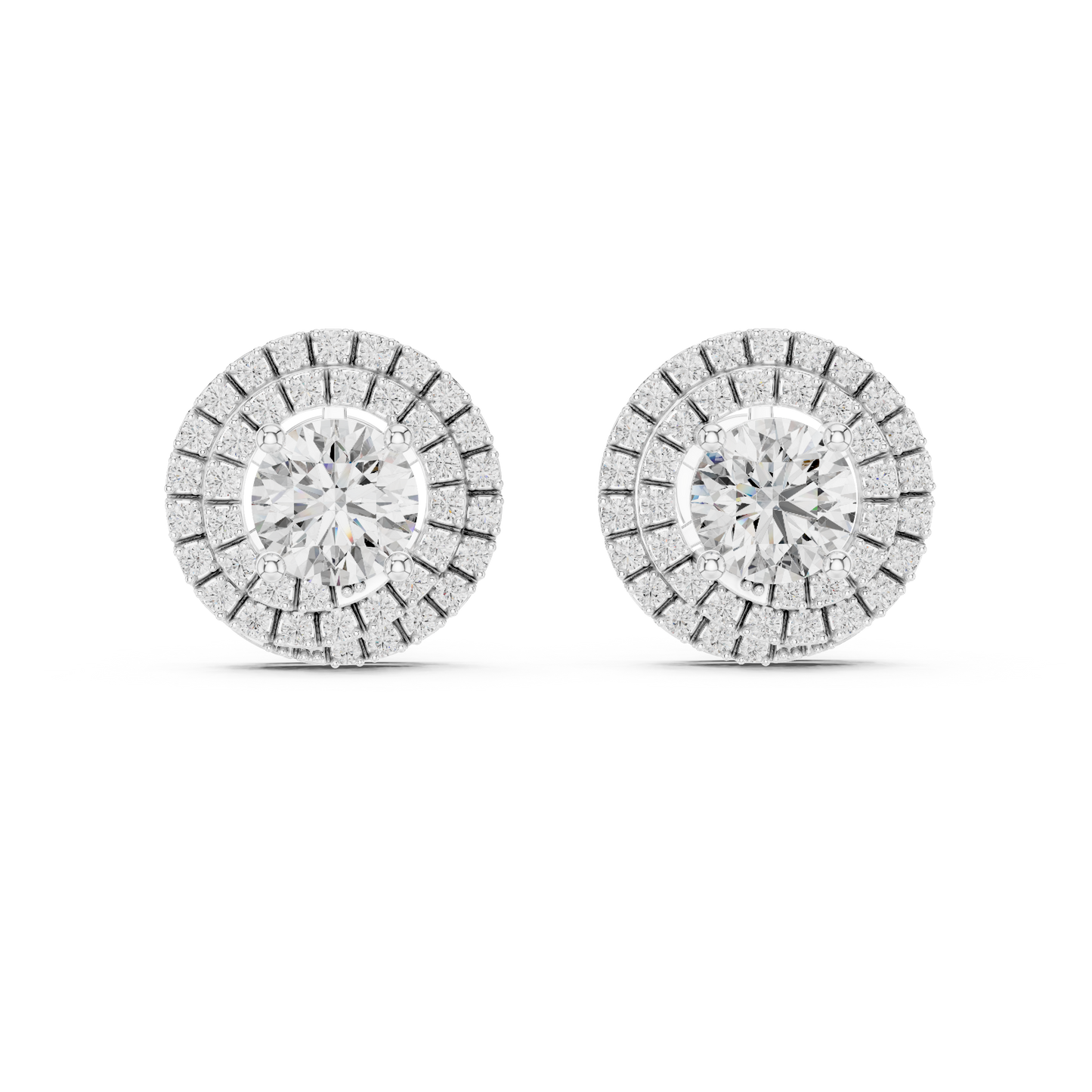 double halo diamond earrings
