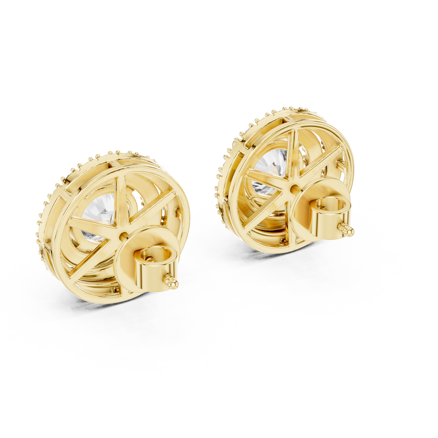 double halo diamond earrings