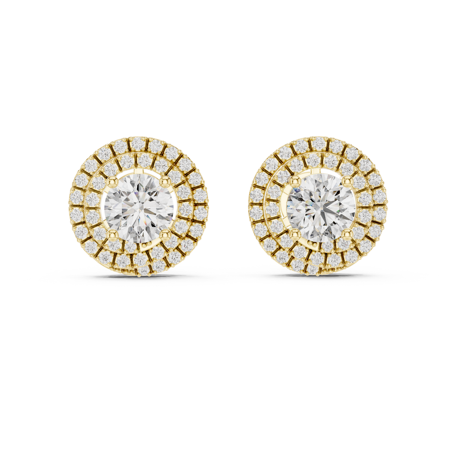 double halo diamond earrings