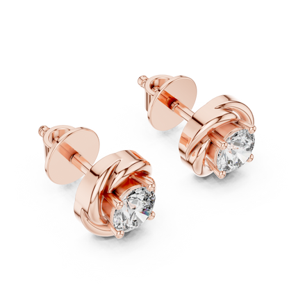 Cushion Stud Diamond Earrings