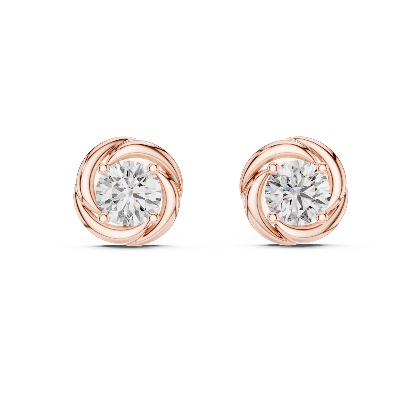 cushion stud diamond earrings
