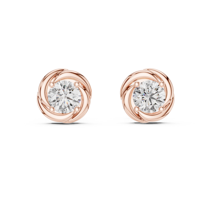 Cushion Stud Diamond Earrings