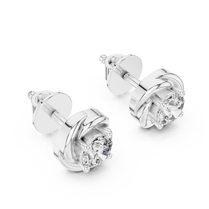 Cushion Stud Diamond Earrings