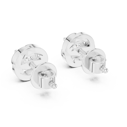 Cushion Stud Diamond Earrings