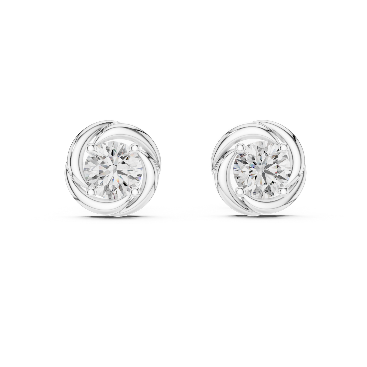 cushion stud diamond earrings