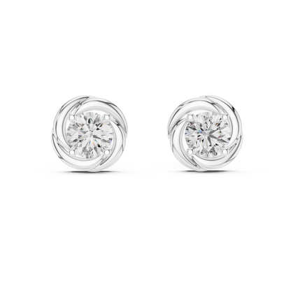 Cushion Stud Diamond Earrings