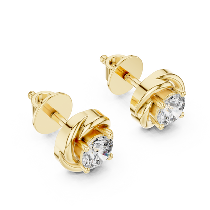 Cushion Stud Diamond Earrings