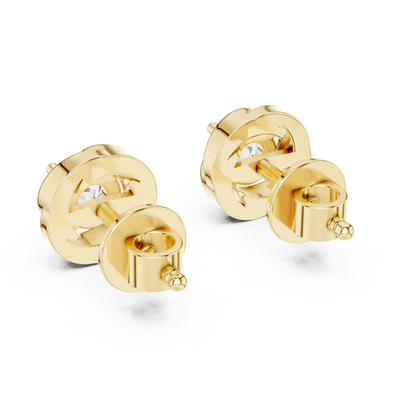 Cushion Stud Diamond Earrings
