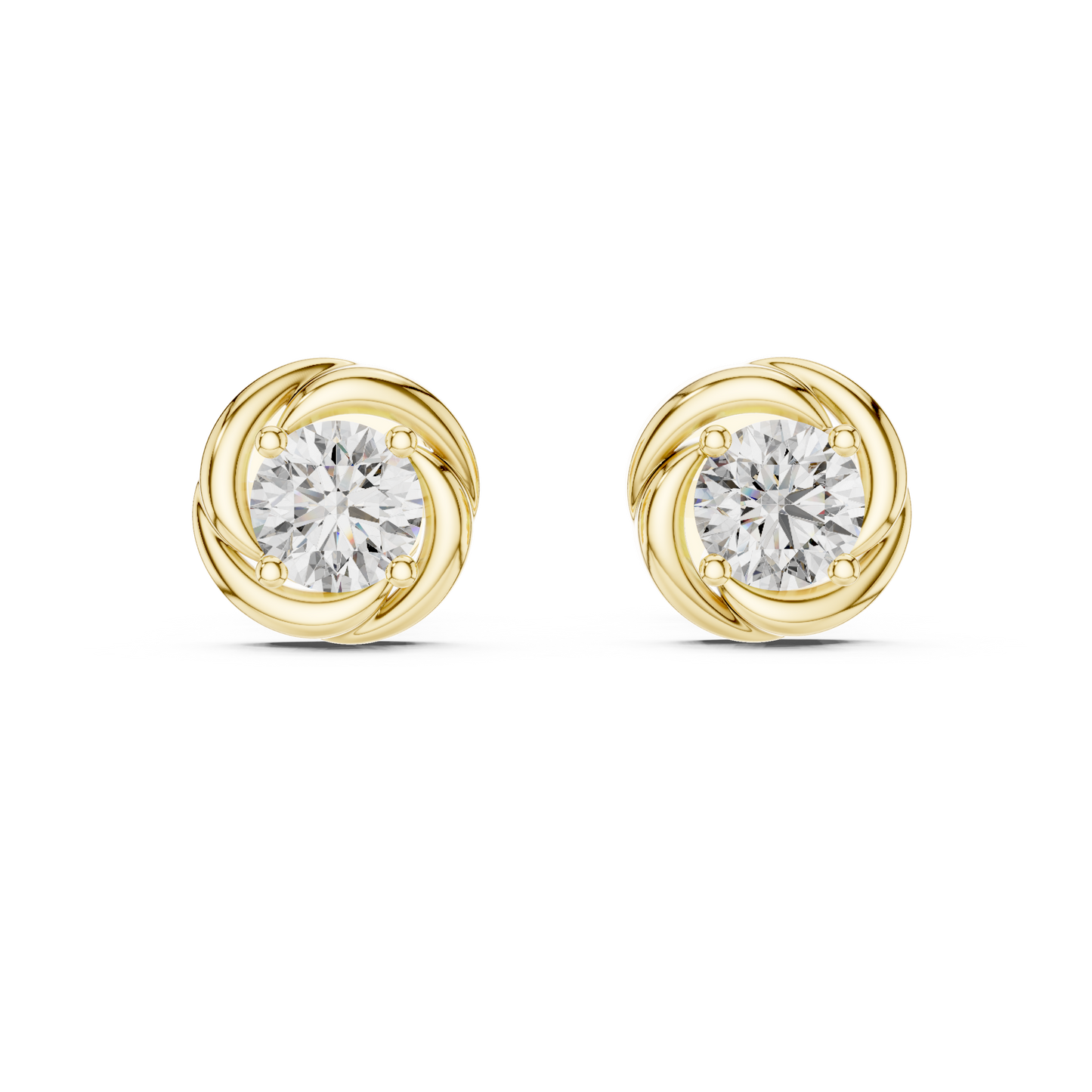 cushion stud diamond earrings