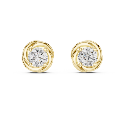Cushion Stud Diamond Earrings