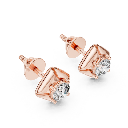 Hexagon Diamond Earrings