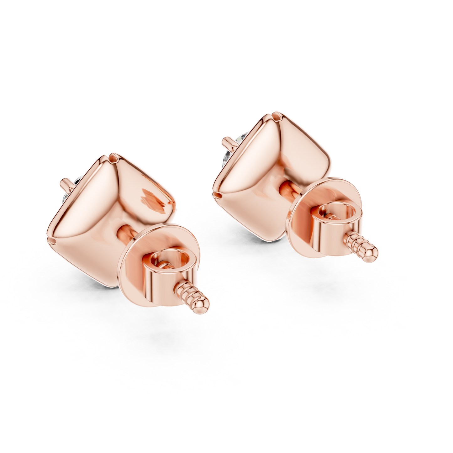 hexagon diamond earrings