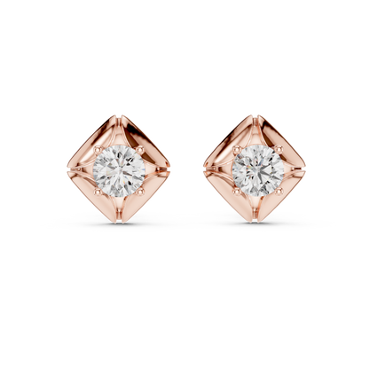 Hexagon Diamond Earrings