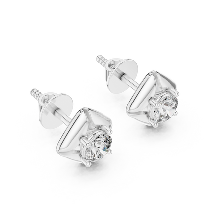 Hexagon Diamond Earrings