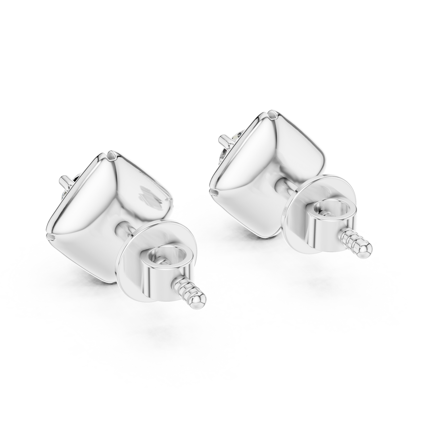 hexagon diamond earrings