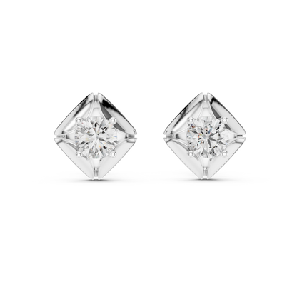 Hexagon Diamond Earrings