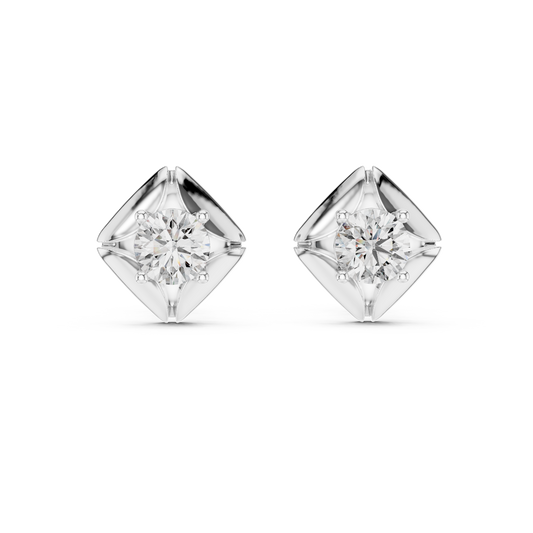 Hexagon Diamond Earrings