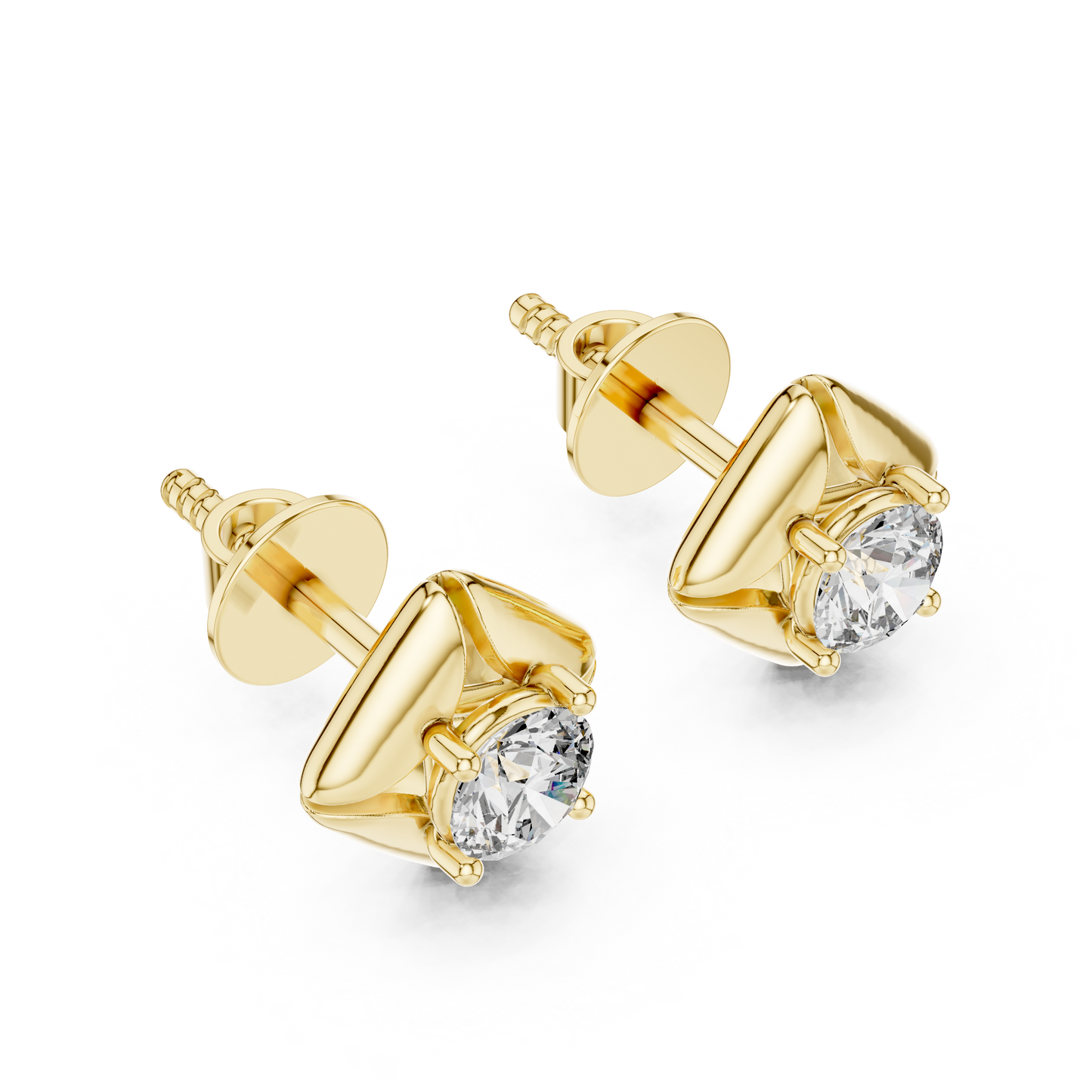 hexagon diamond earrings