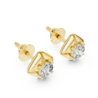 Hexagon Diamond Earrings
