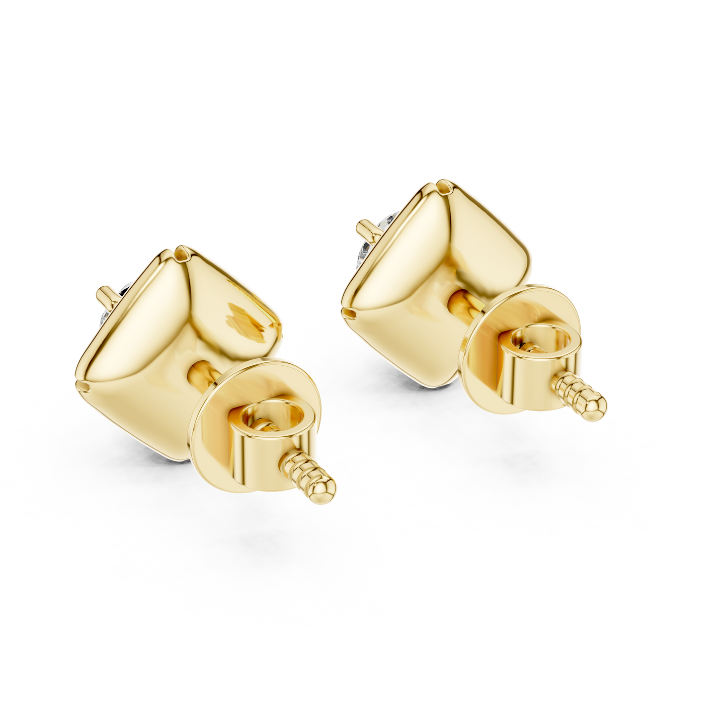 hexagon diamond earrings