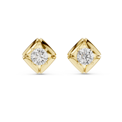 Hexagon Diamond Earrings