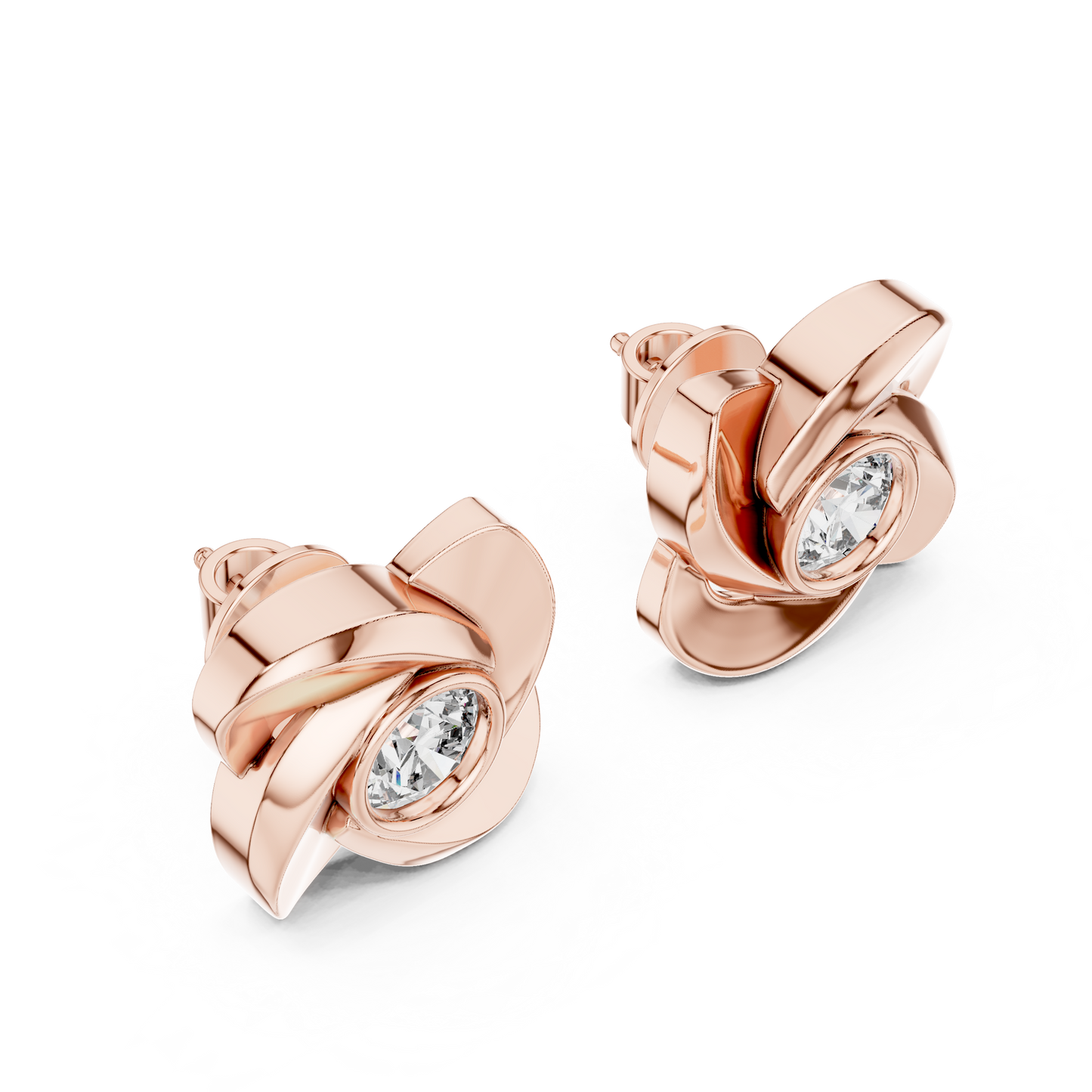 floral halo diamond earrings