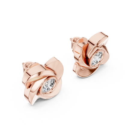 Floral Halo Diamond Earrings